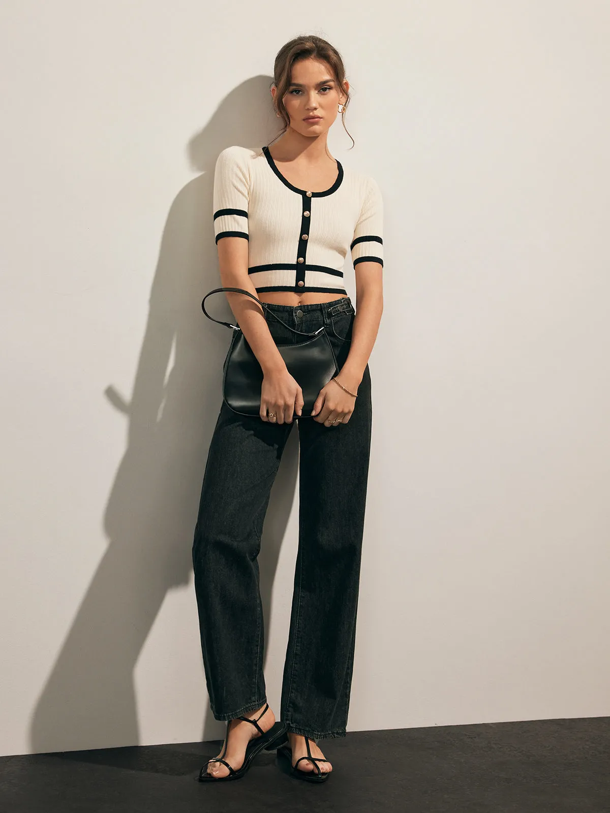 Classic Contrast Knit Top sold by COMMENSE product image thumbnail 5