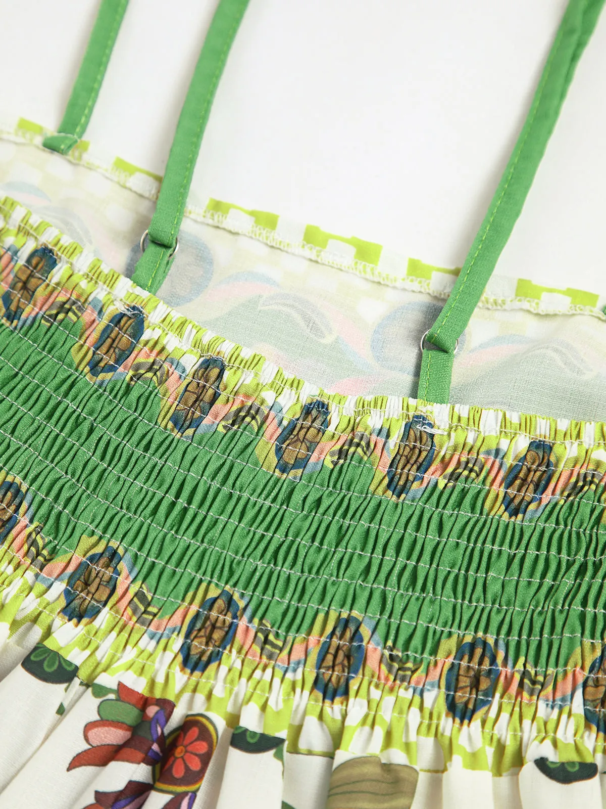 Birdie Print Pockets Cami Long Dress sold by COMMENSE product image thumbnail 3