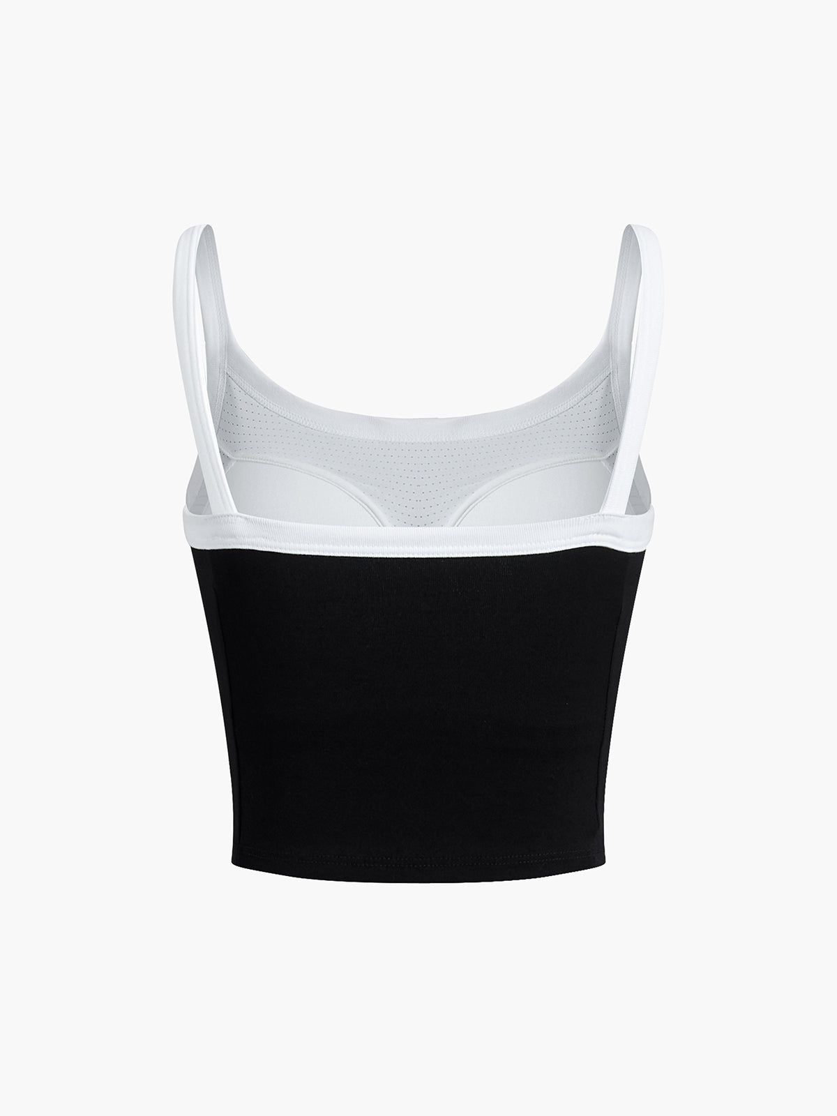 Contrast Trim Padded Crop Top sold by COMMENSE product image thumbnail 3