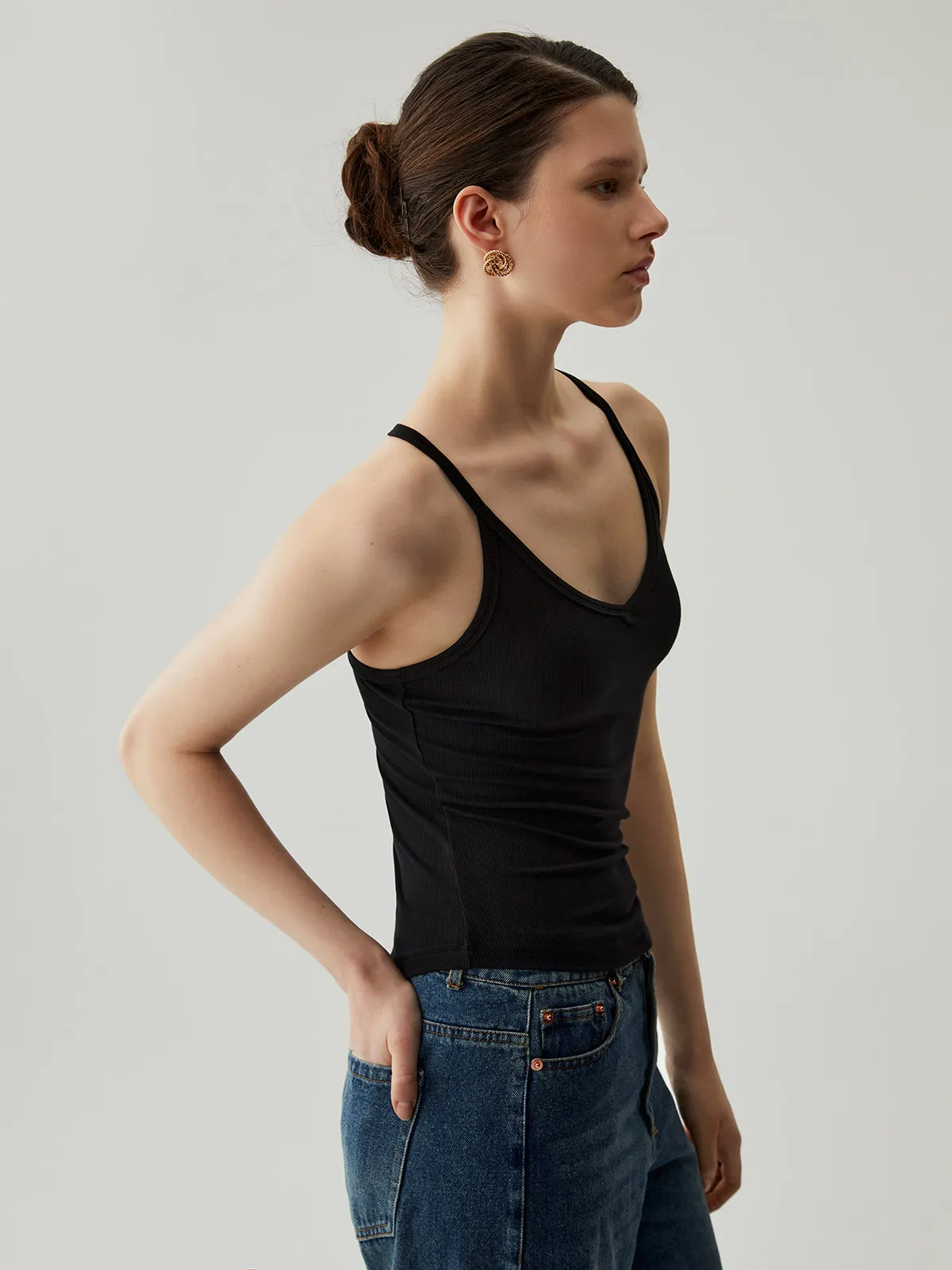 Solid Cut Out Halter Neck Top sold by COMMENSE product image thumbnail 2