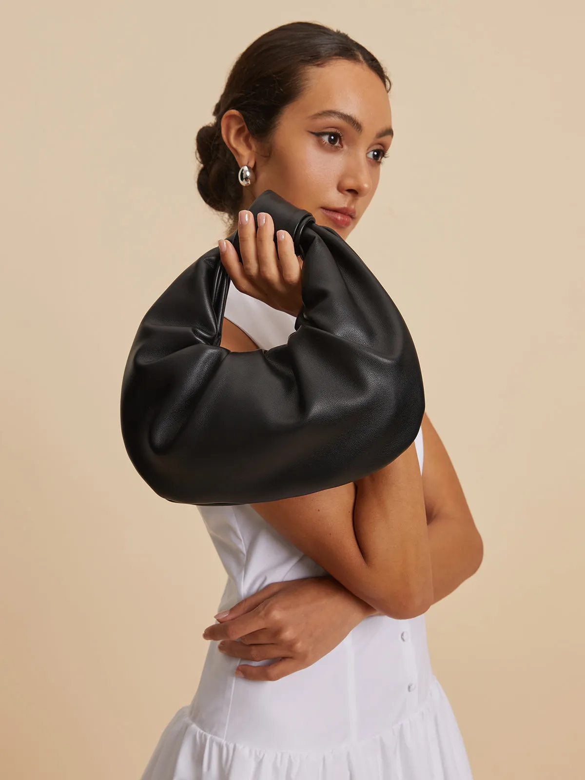 Crescent Knotted Ruched Bag sold by COMMENSE product image thumbnail 3