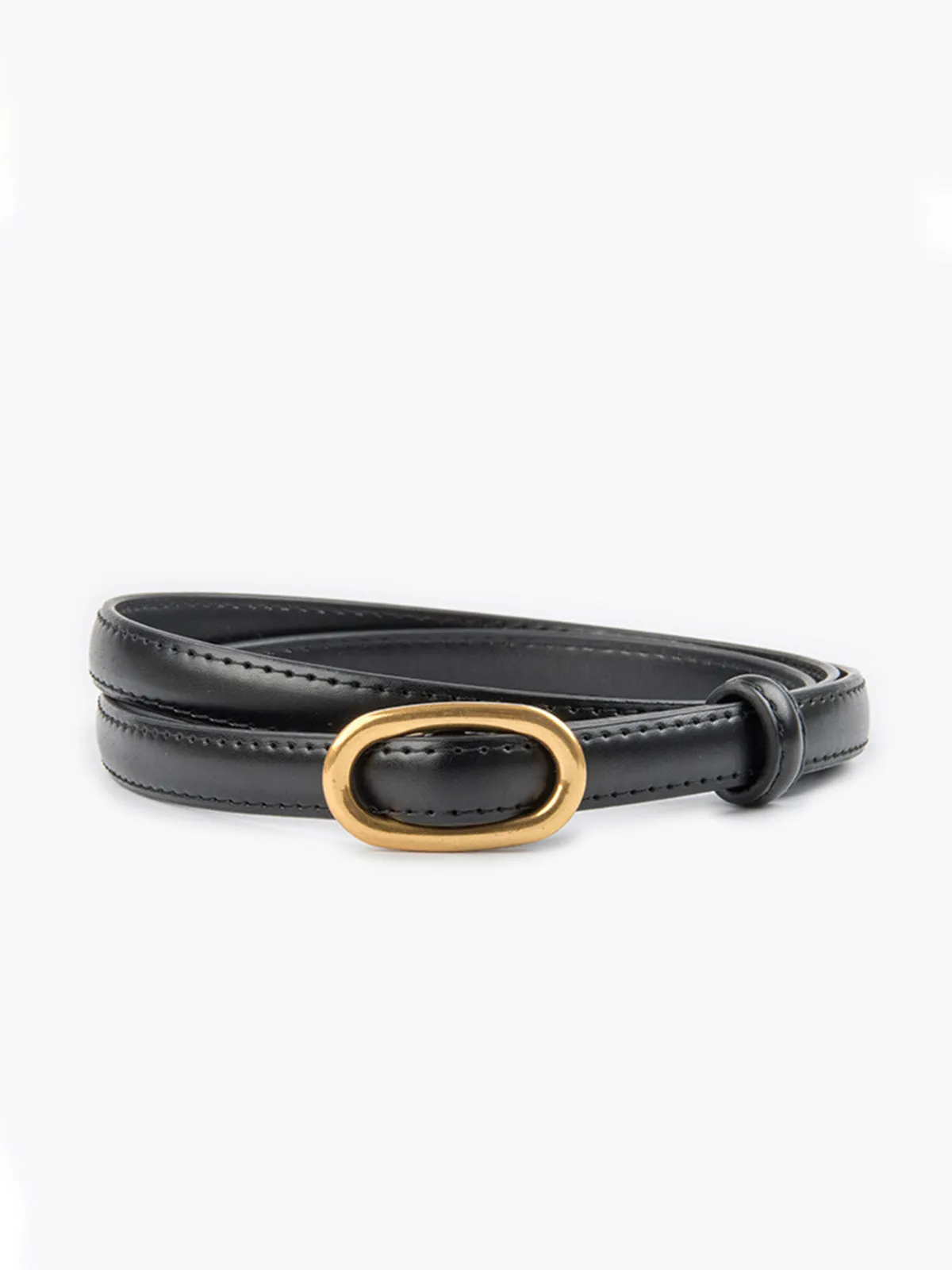Simple Texture Metal Buckle Waist Belt sold by COMMENSE
