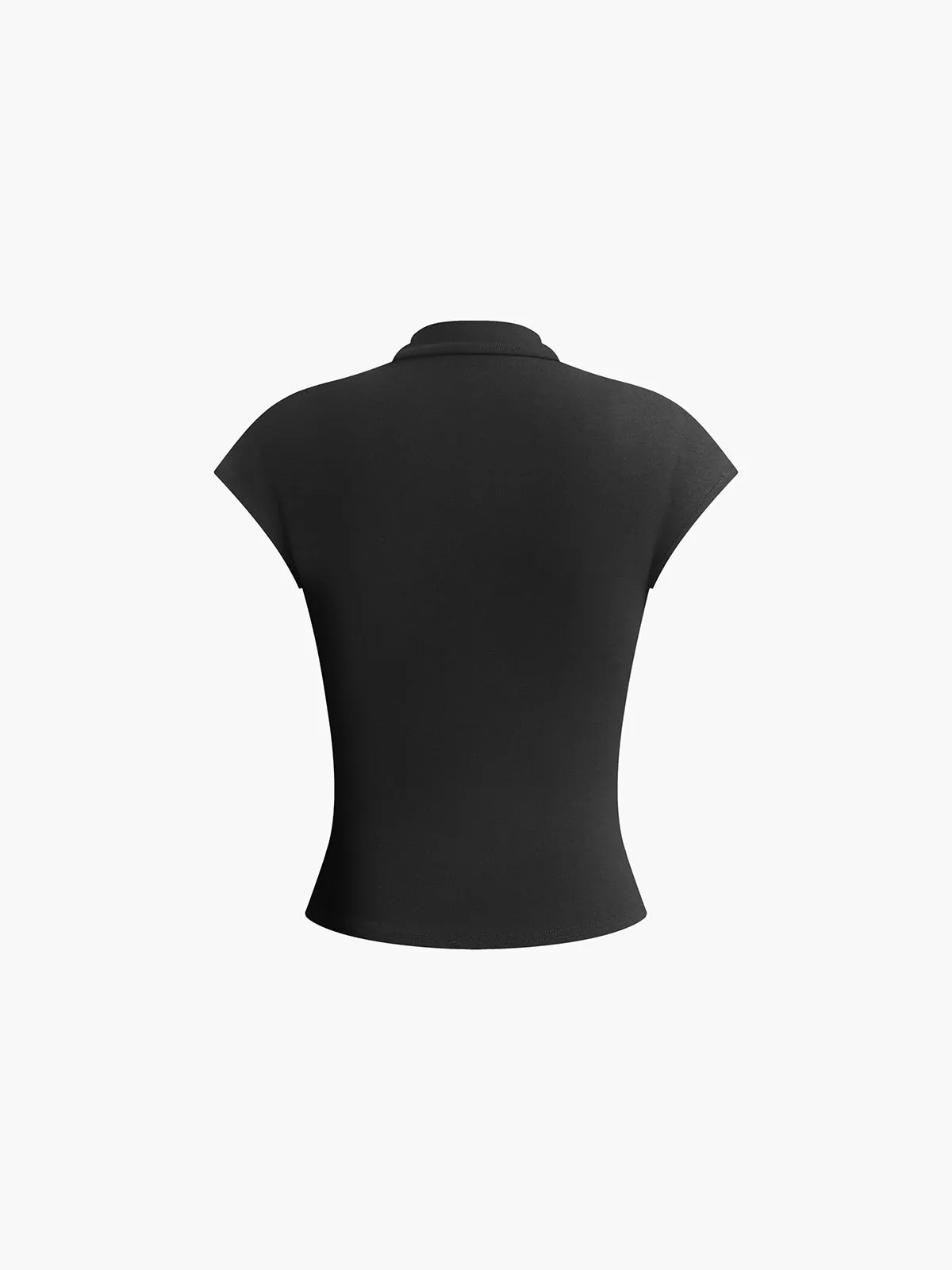 Stand Collar T-Shirt sold by COMMENSE product image thumbnail 2