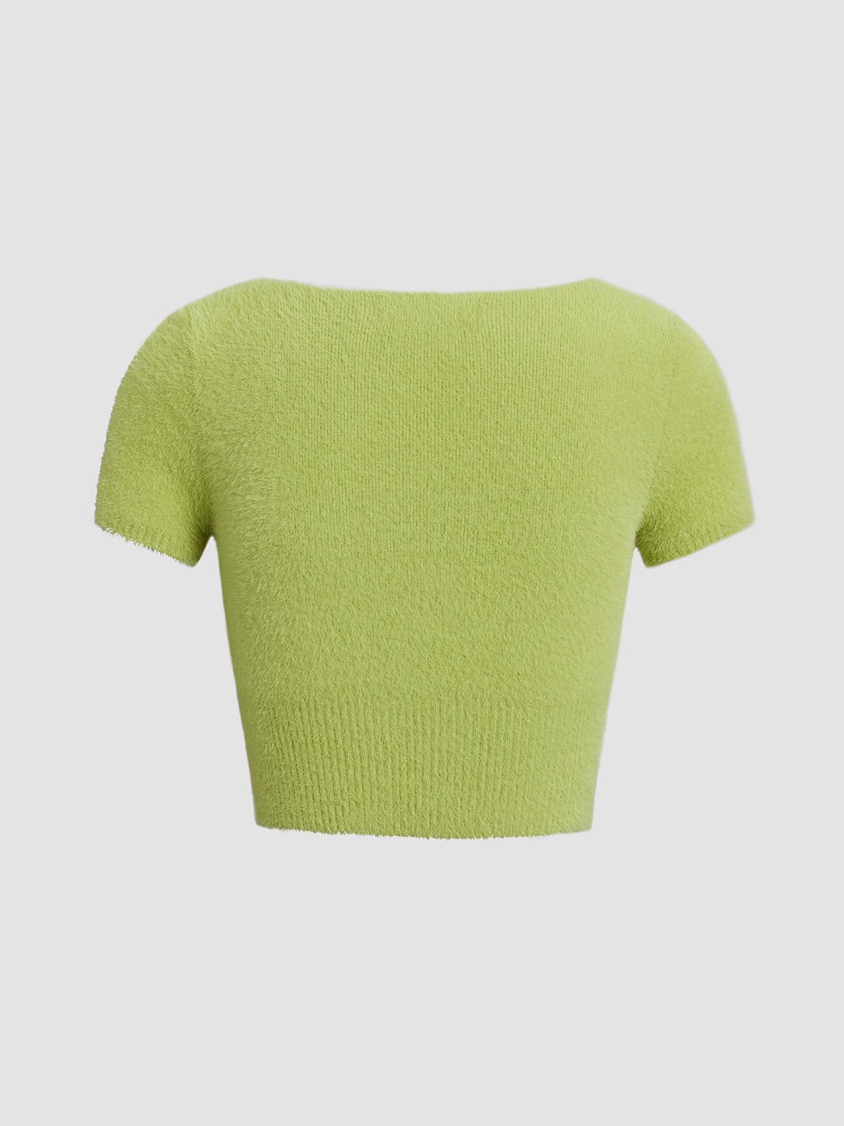 Spring Melody Square Neck Crop Knit Top sold by COMMENSE product image thumbnail 4