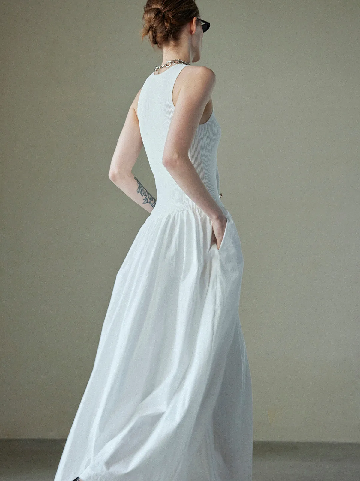 Sleeveless Knit Pockets Dress sold by COMMENSE product image thumbnail 5