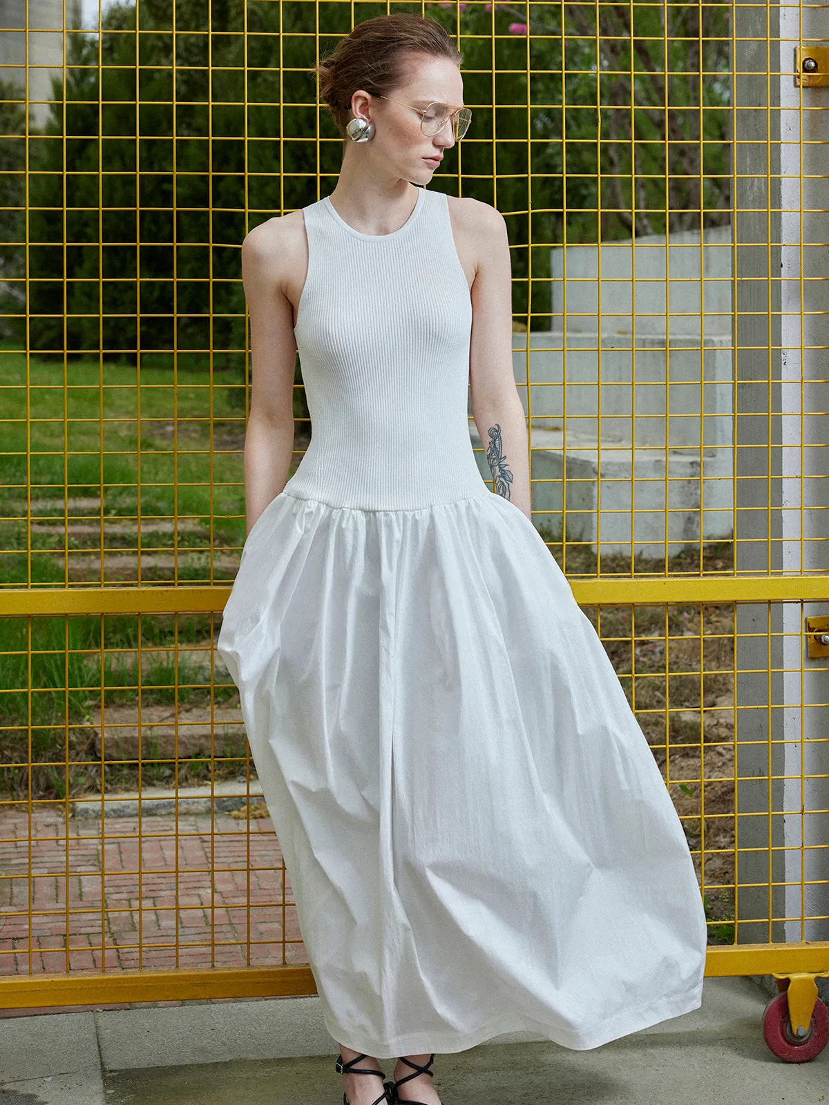 Sleeveless Knit Pockets Dress sold by COMMENSE product image thumbnail 3