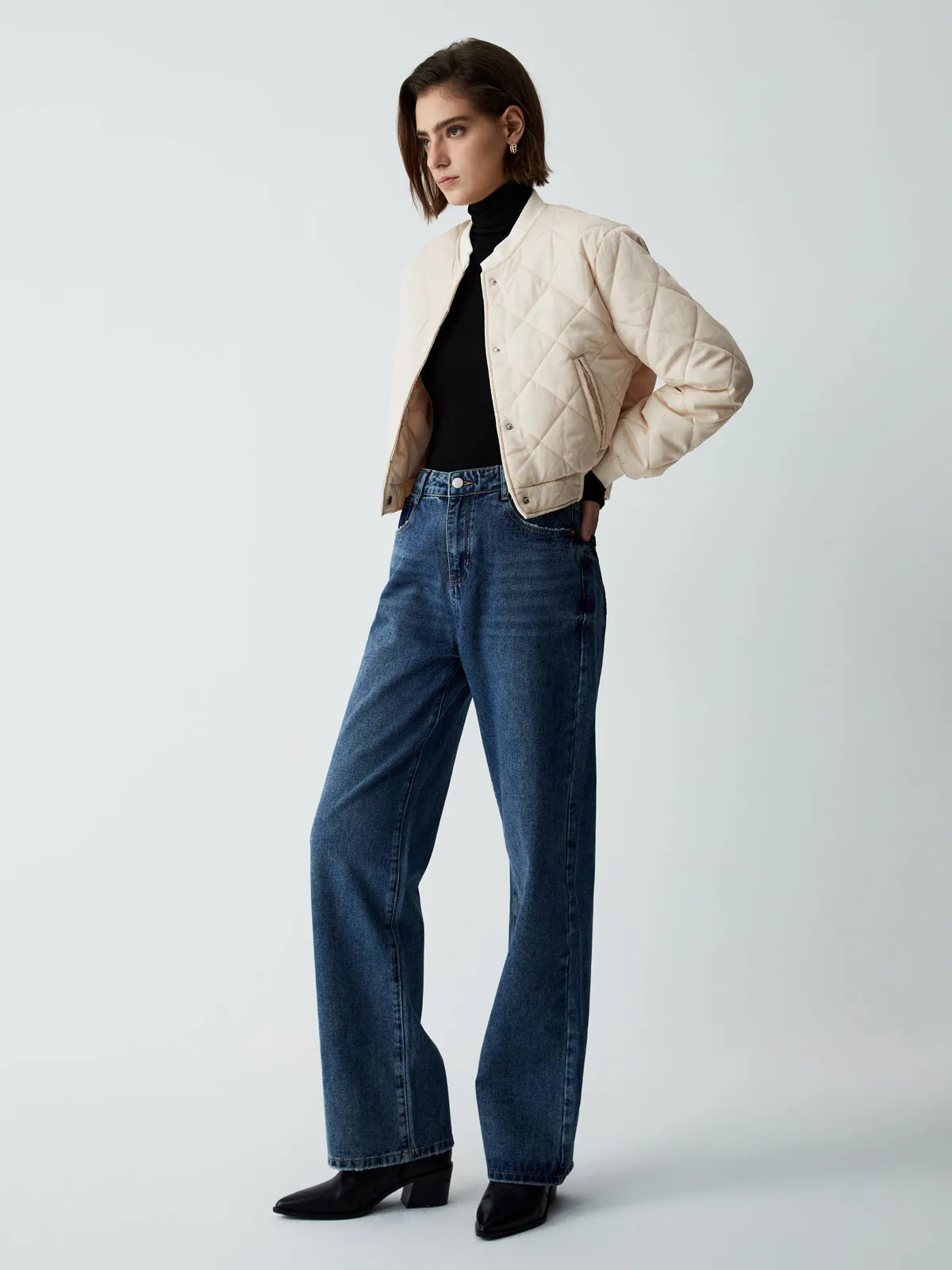 Creamy Lightweight Quilted Coat sold by COMMENSE product image thumbnail 3