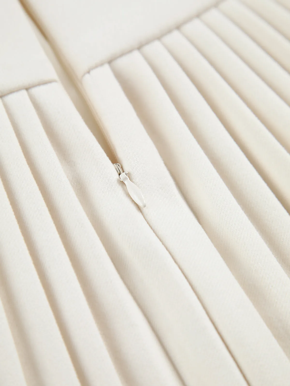 Golden Button Pleated Mini Skirt sold by COMMENSE product image thumbnail 3