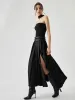 Pleated Split Maxi Skirt Without Belt sold by COMMENSE