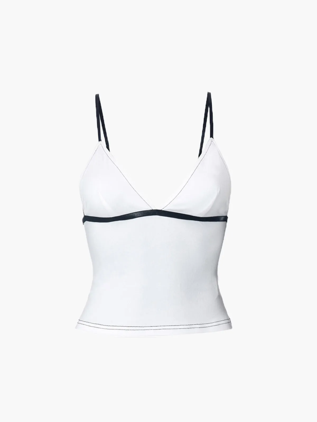 Contrast Binding Spaghetti Strap Cami Top sold by COMMENSE product image thumbnail 4