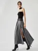 Pleated Split Maxi Skirt Without Belt sold by COMMENSE
