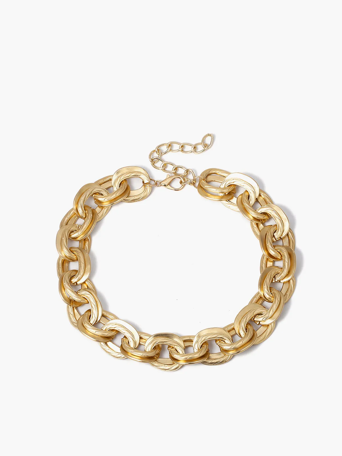 Thick Golden Link Necklace sold by COMMENSE product image thumbnail 2
