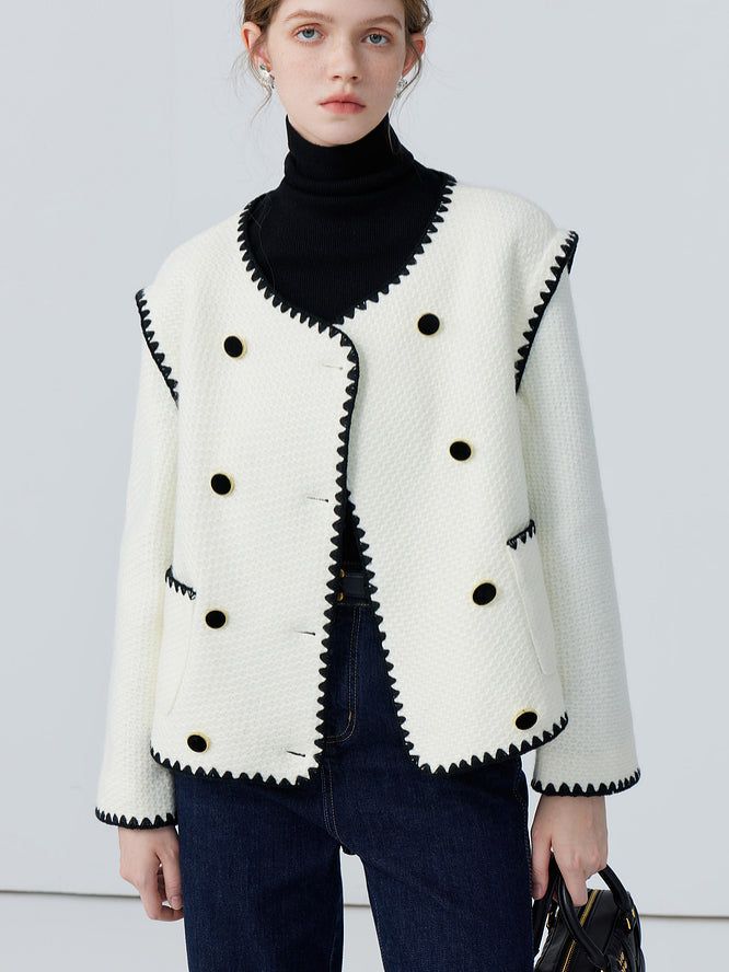 Embroidered Trim Coat sold by COMMENSE product image thumbnail 4