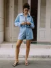 Plain Casual Shorts Set sold by COMMENSE