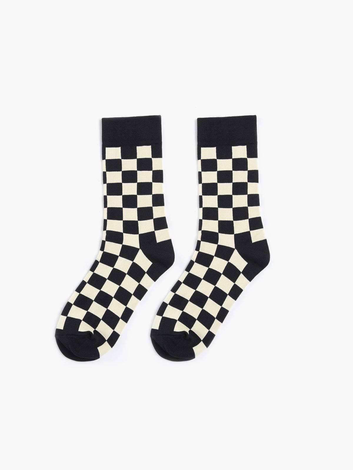 Checker Mid Calf Socks sold by COMMENSE