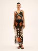Bird Print Mesh Cover Up Maxi Skirt sold by COMMENSE