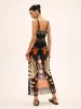 Bird Print Mesh Cover Up Maxi Skirt sold by COMMENSE