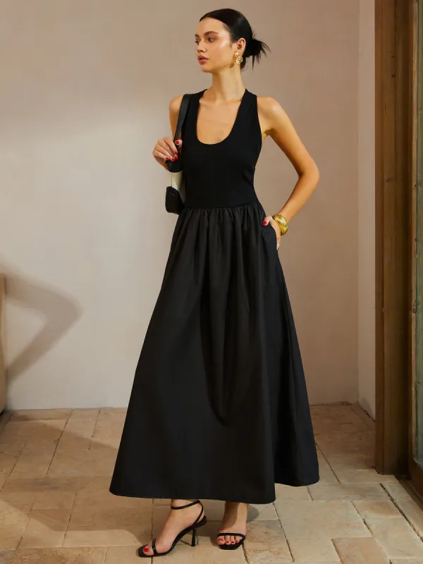 Casual Pockets Backless Midi Dress sold by COMMENSE
