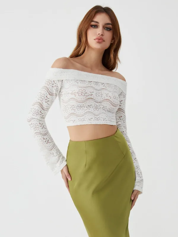 Cold Shoulder Knitted Blouse sold by COMMENSE
