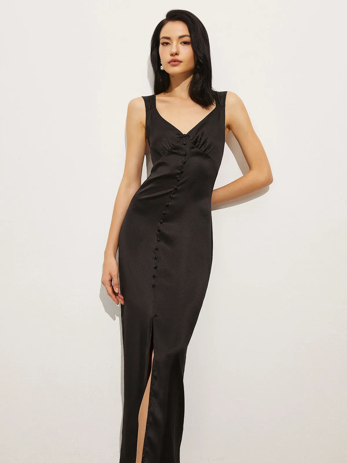 Elegant Split Long Dress sold by COMMENSE product image thumbnail 3