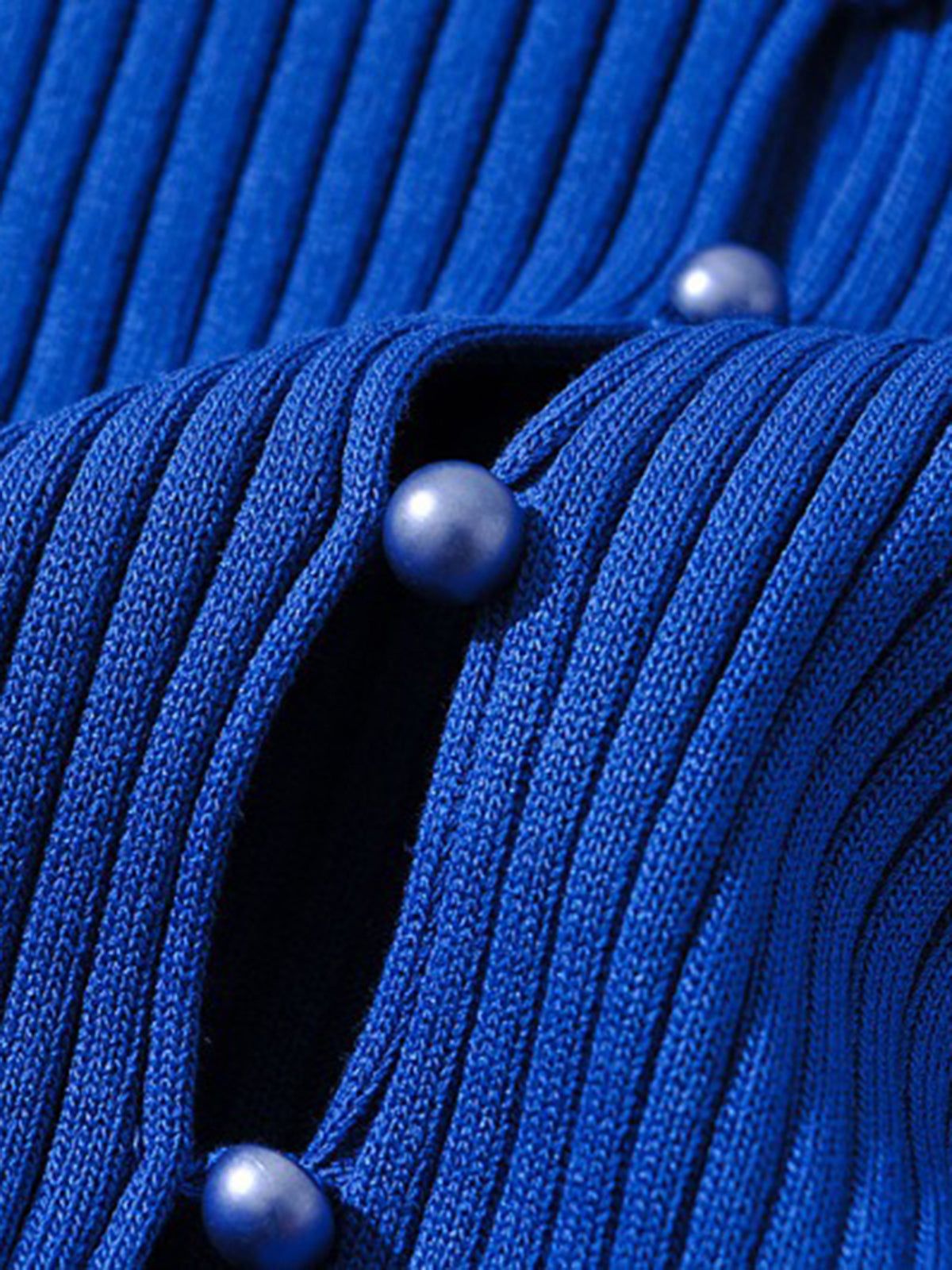Waxy Sea Button Up Rib Knit Top sold by COMMENSE product image thumbnail 2