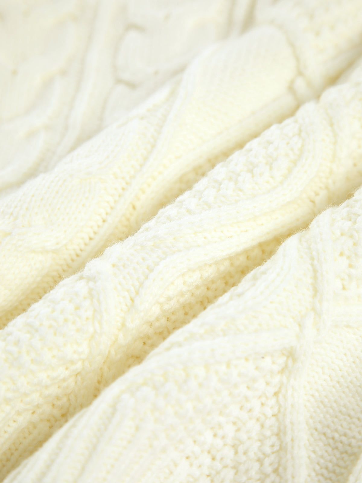 Vanilla Cable Knit Crop Sweater sold by COMMENSE product image thumbnail 2