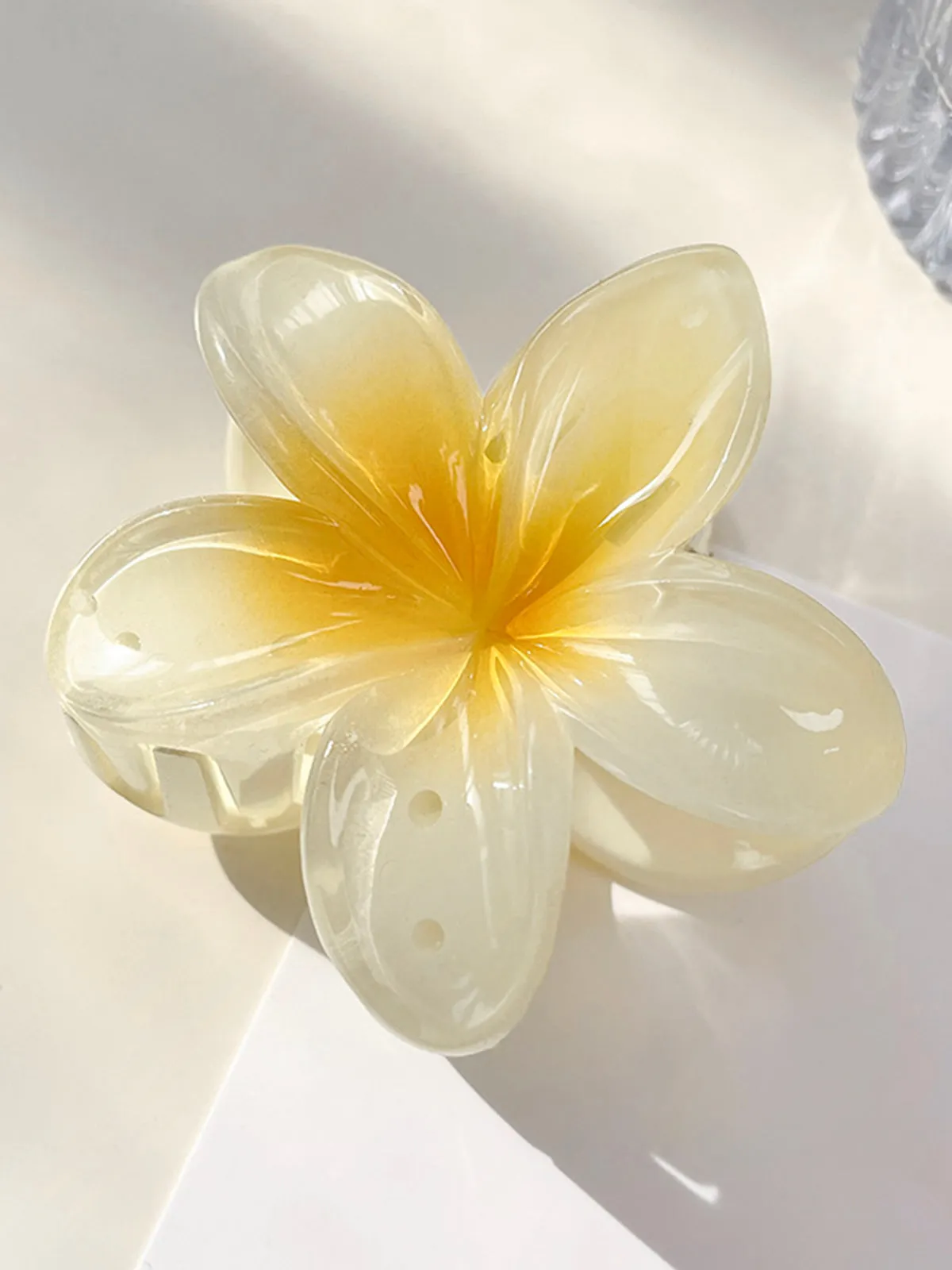 Trendy Colorful Resin Flower Hair Clip sold by COMMENSE product image thumbnail 2