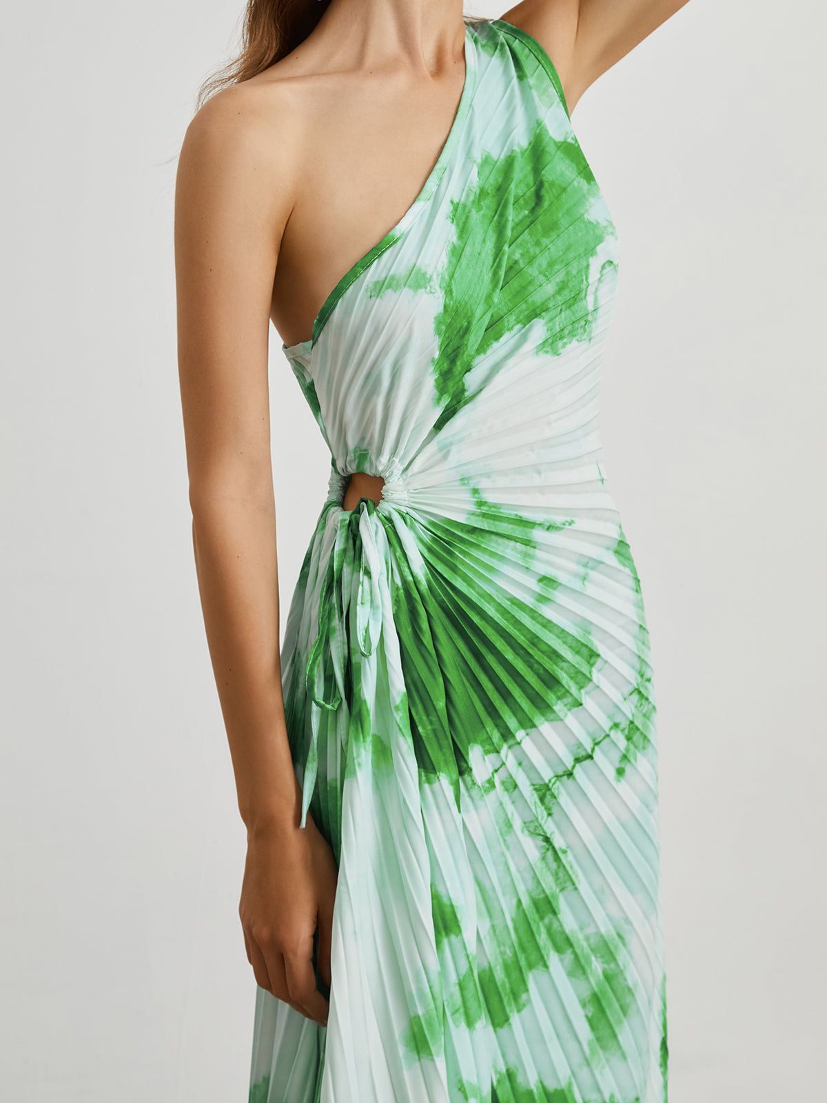 Tie Dye Pleated Cutout Long Dress sold by COMMENSE product image thumbnail 2