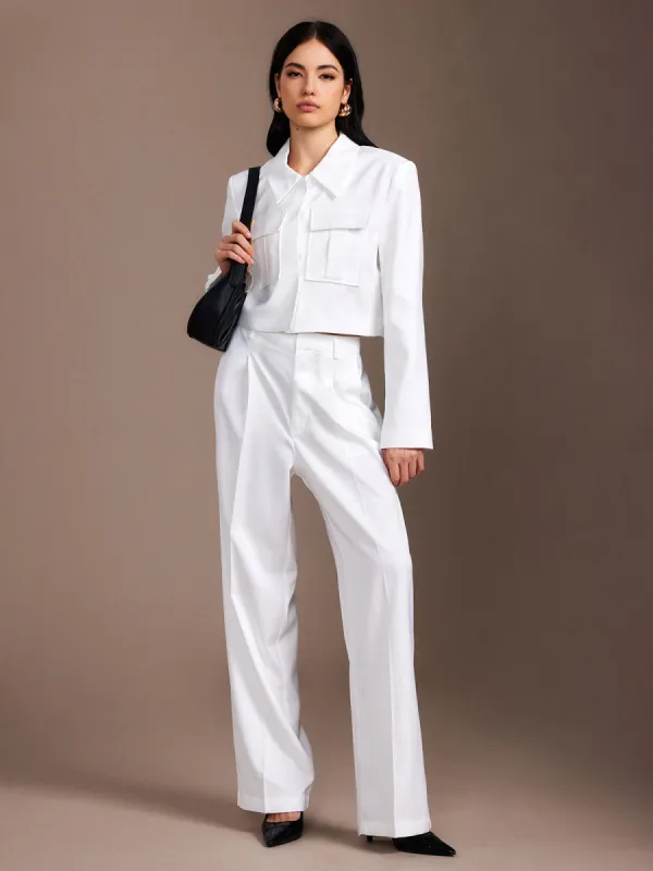 Polo Pleated Pockets Pants Set sold by COMMENSE