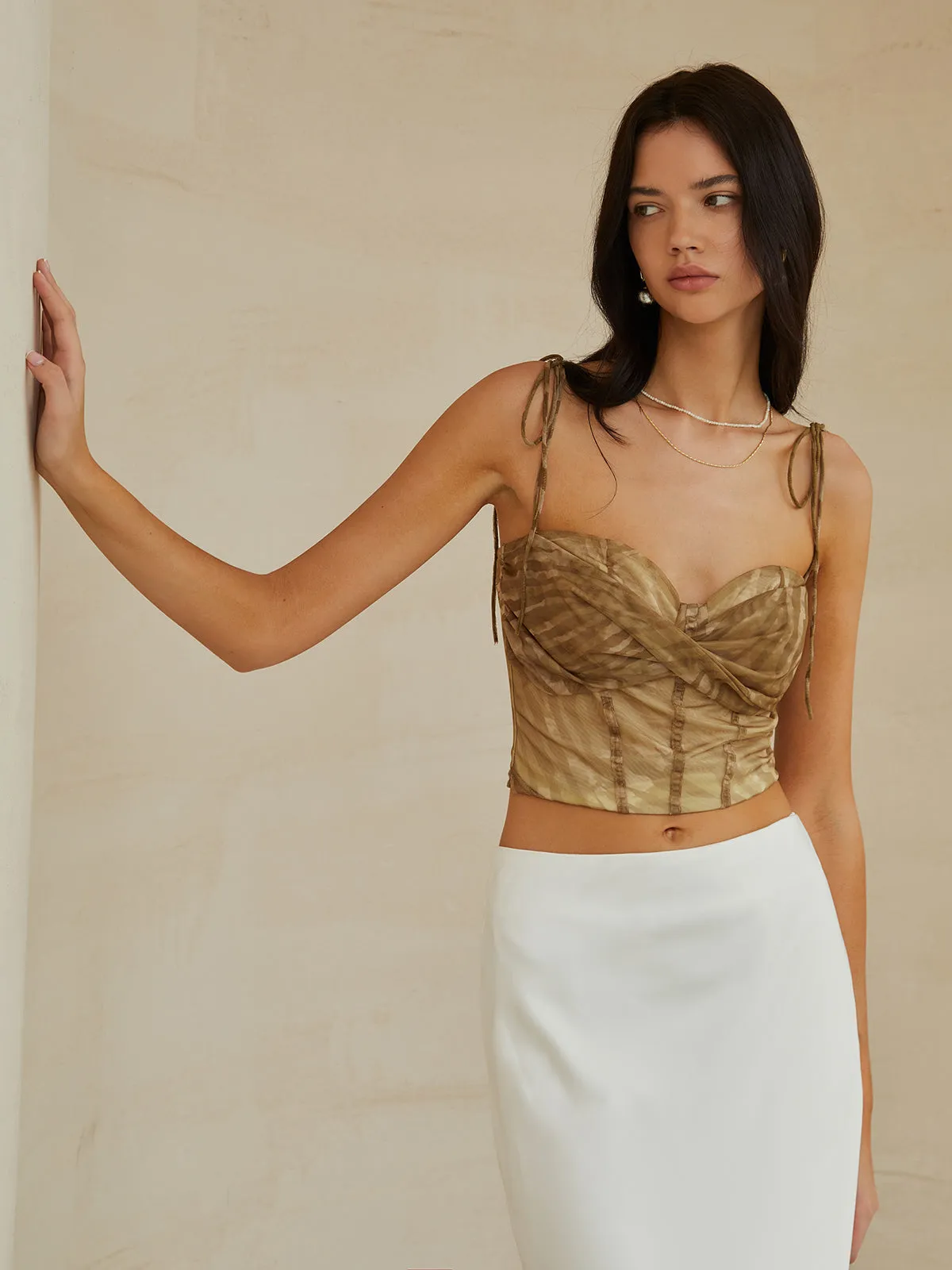 Twist Detail Knotted Cami Top sold by COMMENSE product image thumbnail 5