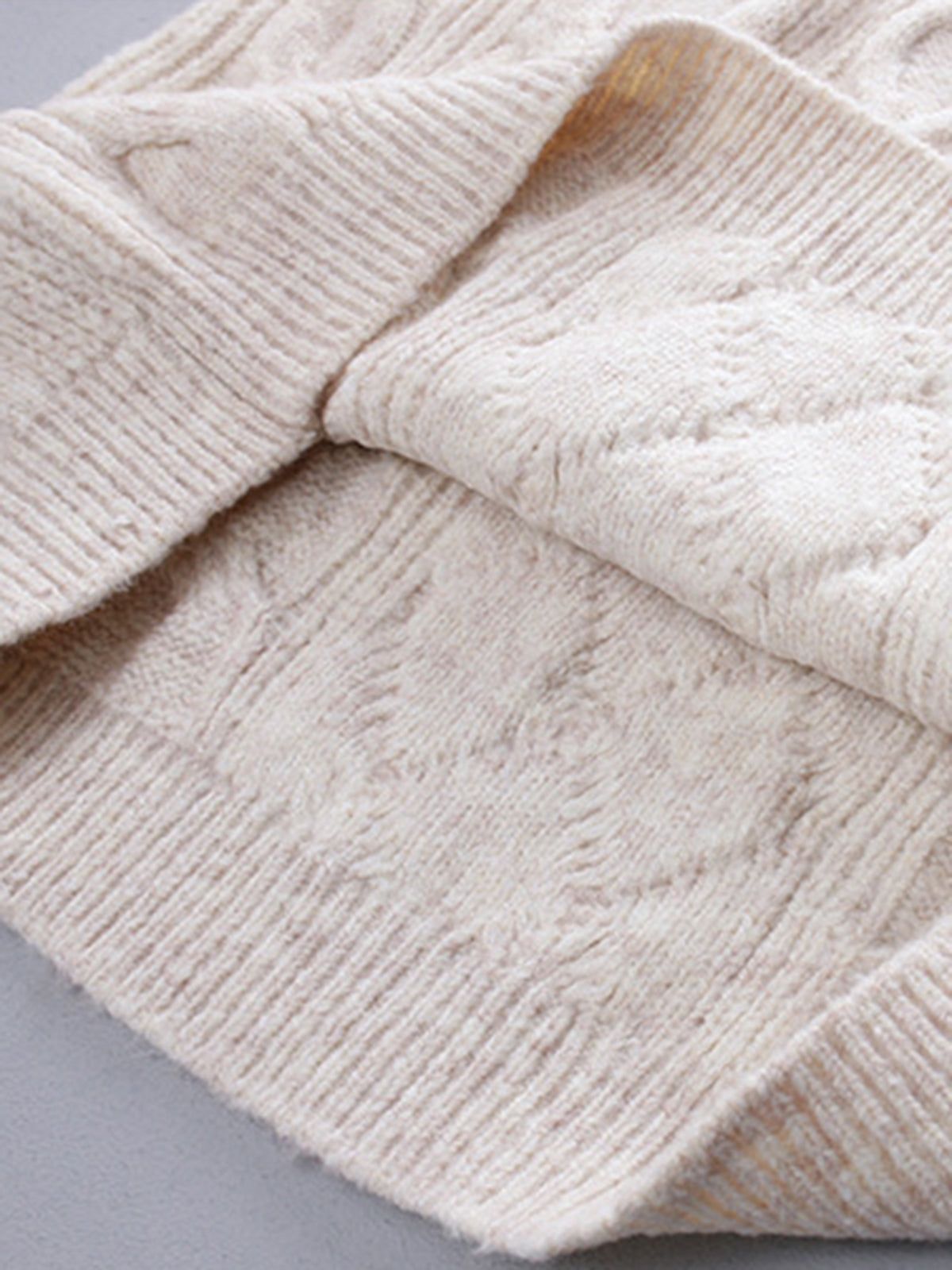 Oversized Cable Knit Sweater sold by COMMENSE product image thumbnail 4