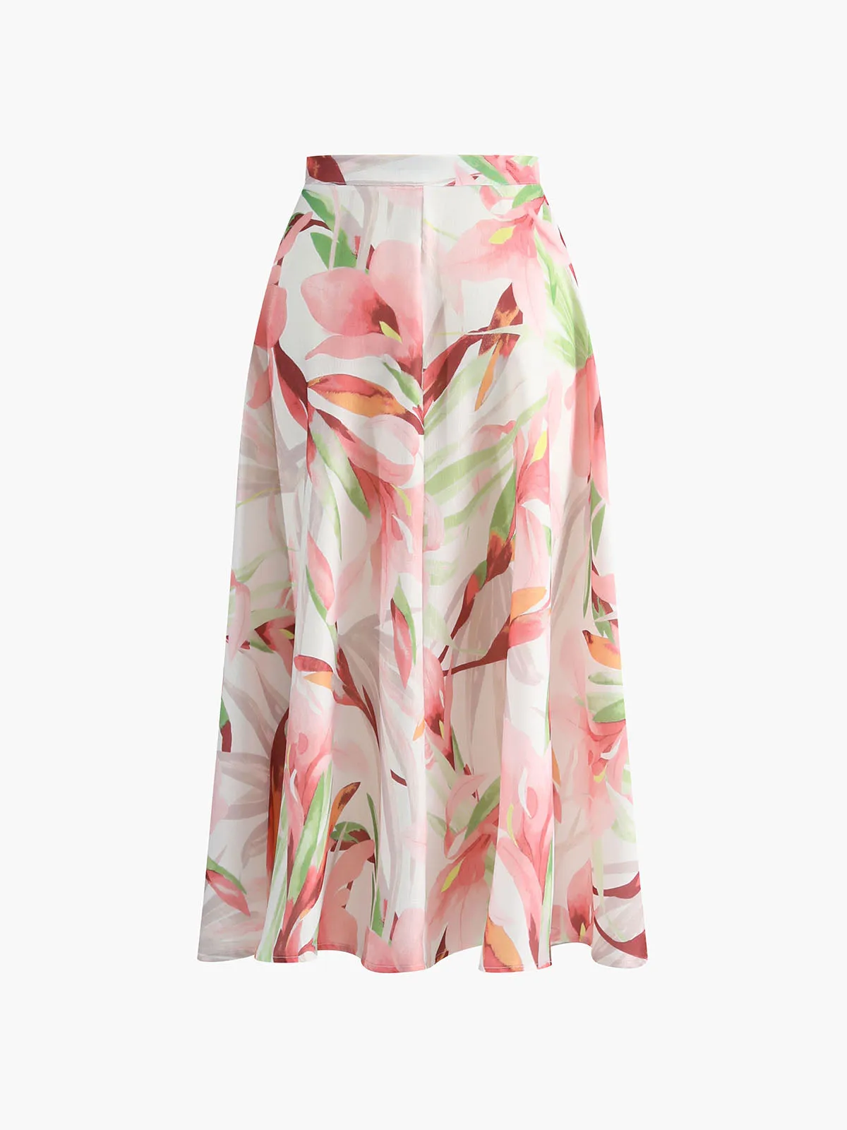 Floral Print Tie-Neck Skirt Set sold by COMMENSE product image thumbnail 5