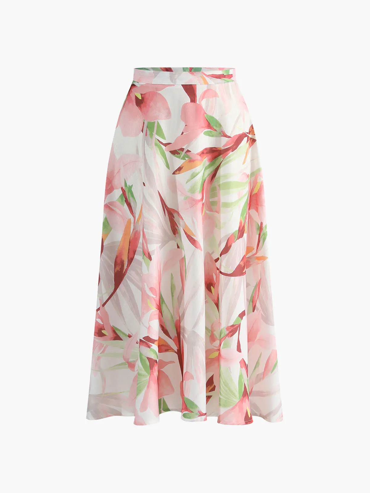 Floral Print Tie-Neck Skirt Set sold by COMMENSE product image thumbnail 4