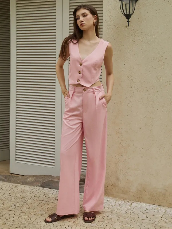 Cotton & Linen Work Pants Set sold by COMMENSE