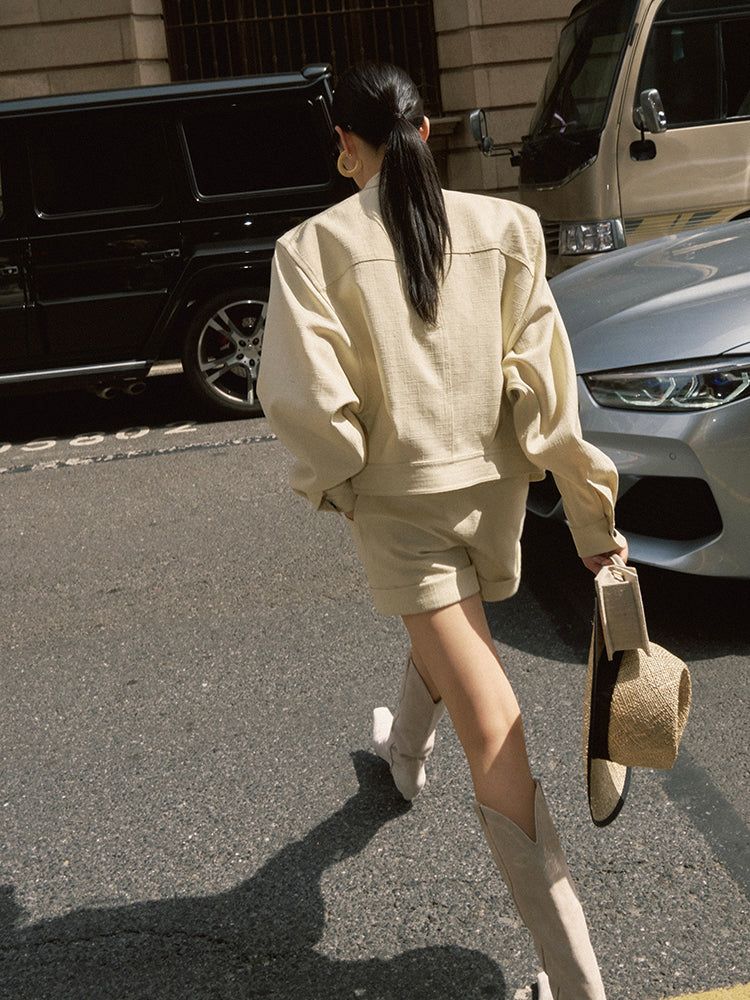 Old Money Aesthetics Zippered Bomber Jacket sold by COMMENSE product image thumbnail 5