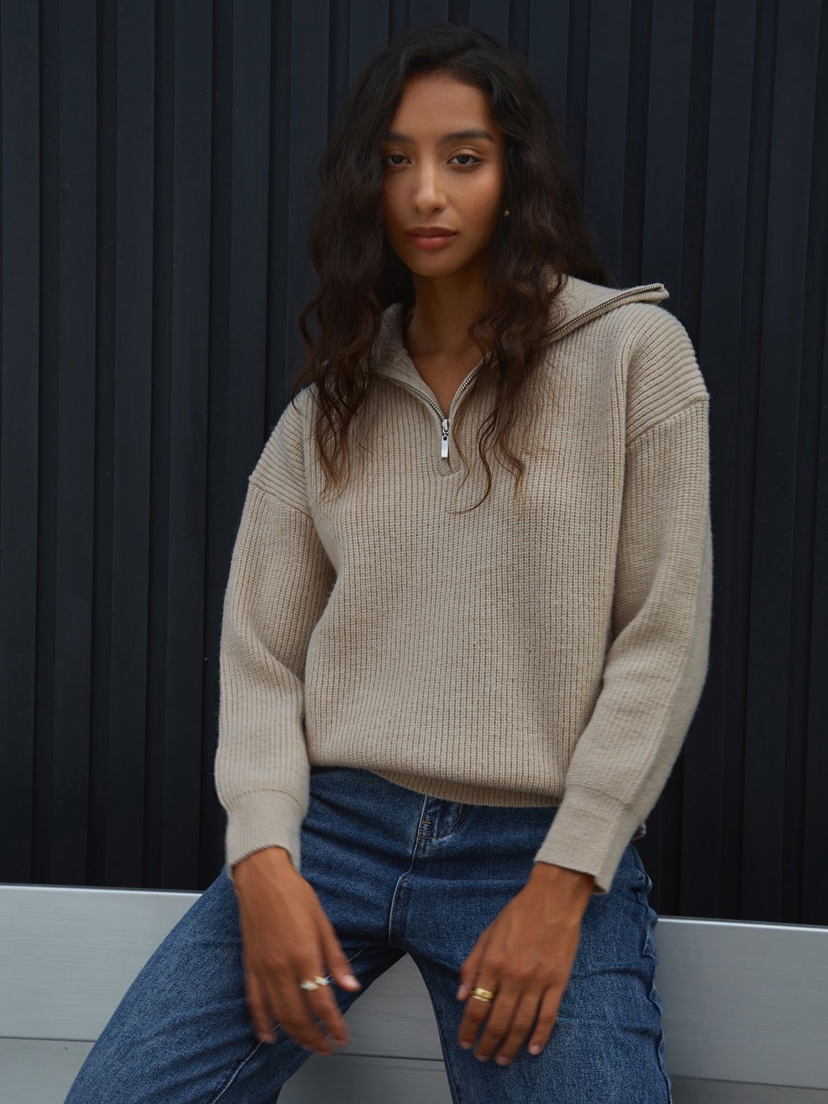 City Stroll Collared Sweater sold by COMMENSE product image thumbnail 2