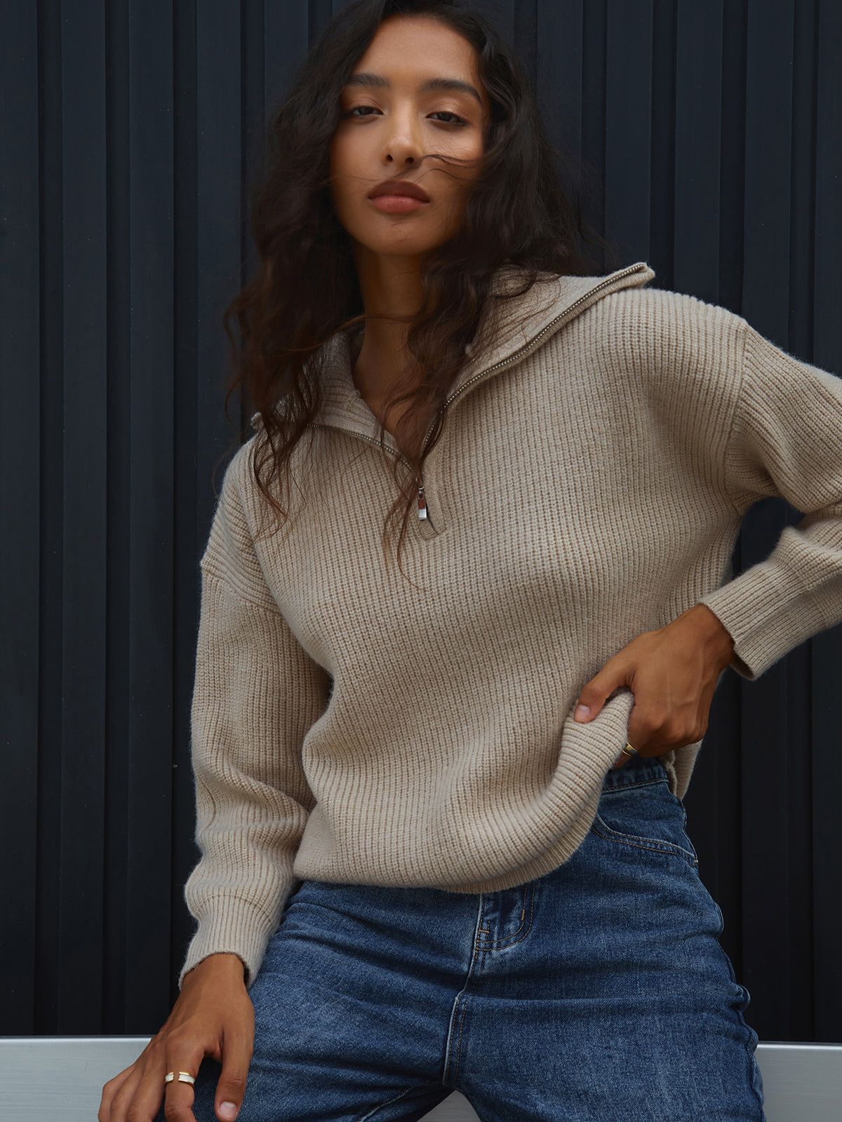 City Stroll Collared Sweater sold by COMMENSE product image thumbnail 3