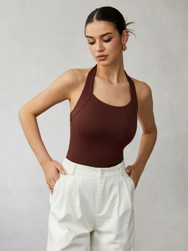 Halter Backless Halter Top sold by COMMENSE