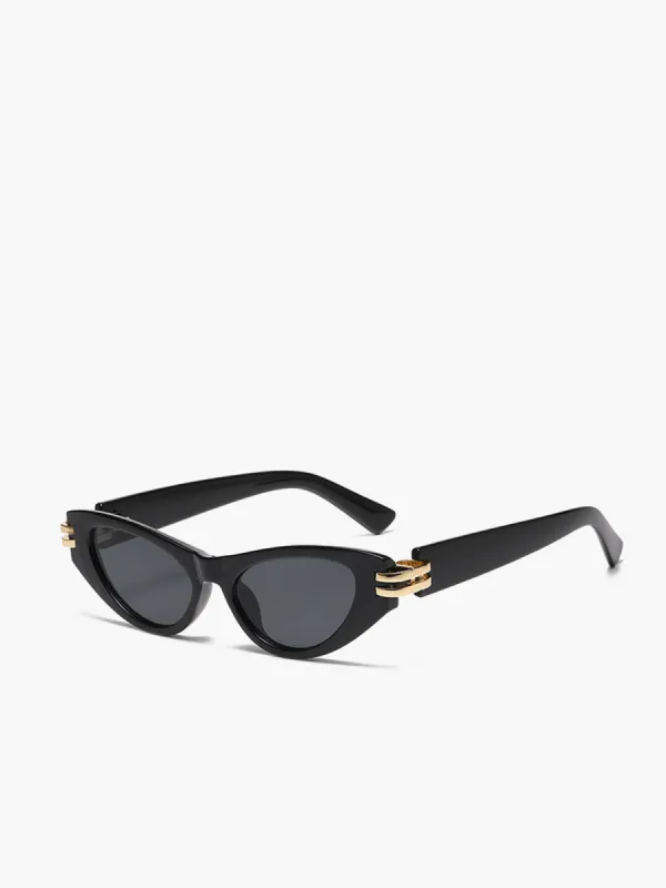 Cat Eye Black Frame Sunglasses made by COMMENSE