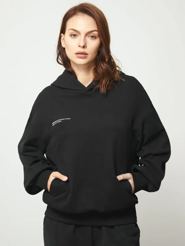 Street Essential - Oversized Text Print Hoodie Sweatshirt sold by COMMENSE