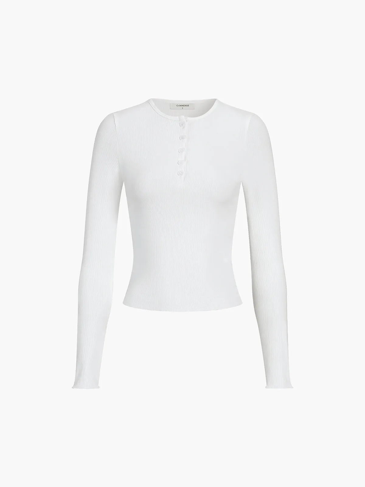 Everyday Rib Long Sleeve Top sold by COMMENSE product image thumbnail 2
