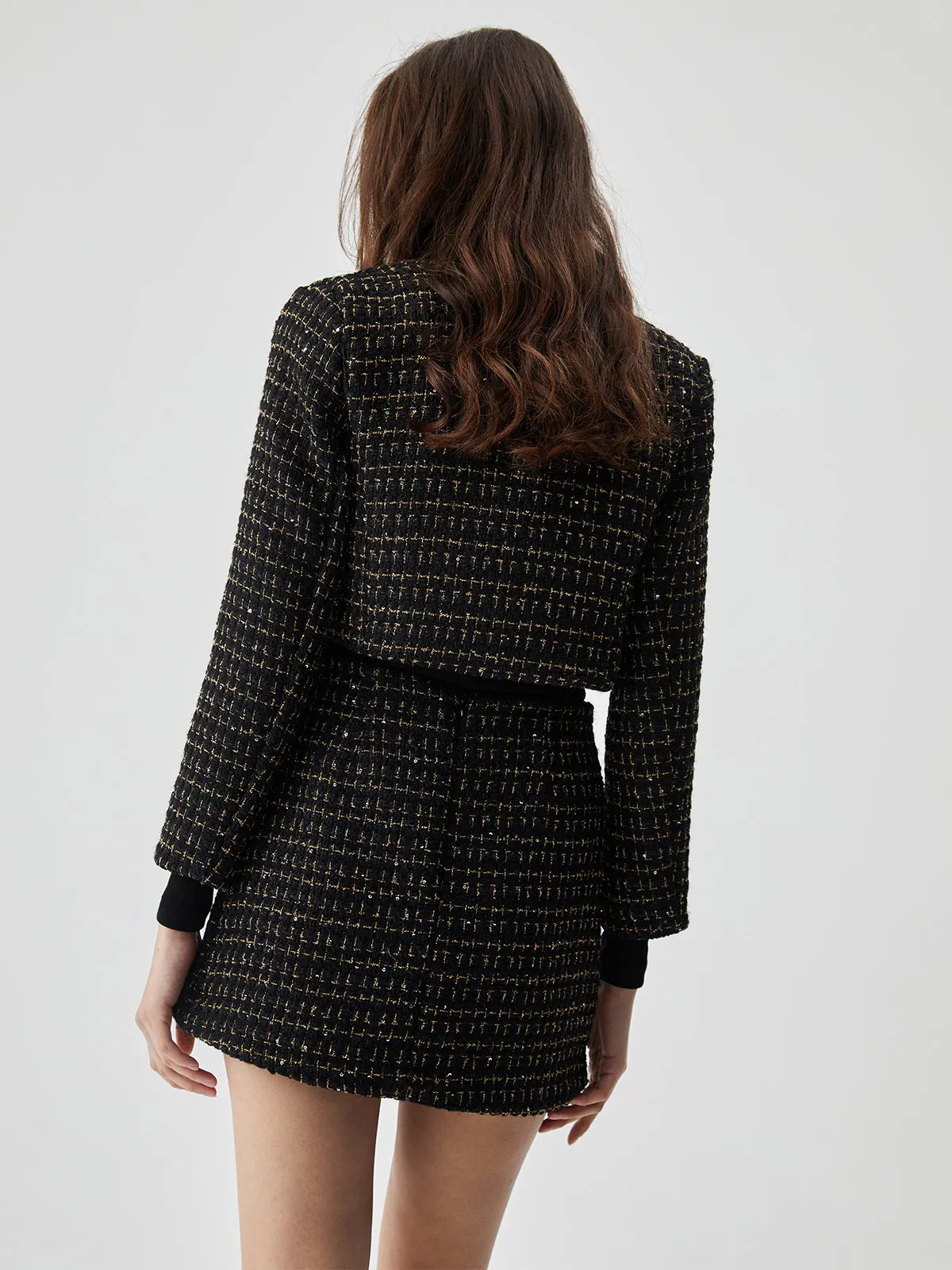 Sequined Button Short Blazer sold by COMMENSE product image thumbnail 5