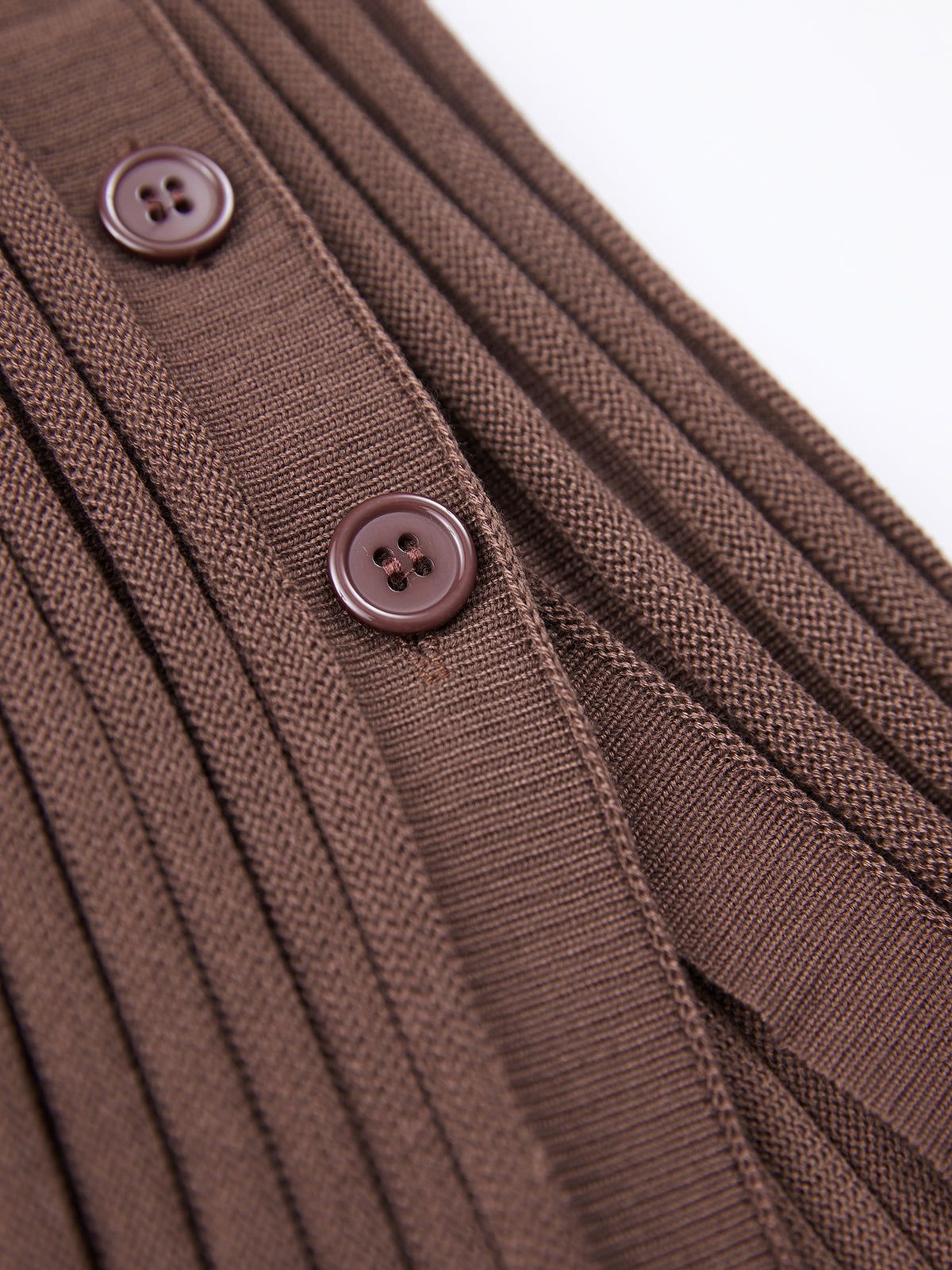 Brownie Side Buttons Rib Slit Skirt sold by COMMENSE product image thumbnail 3