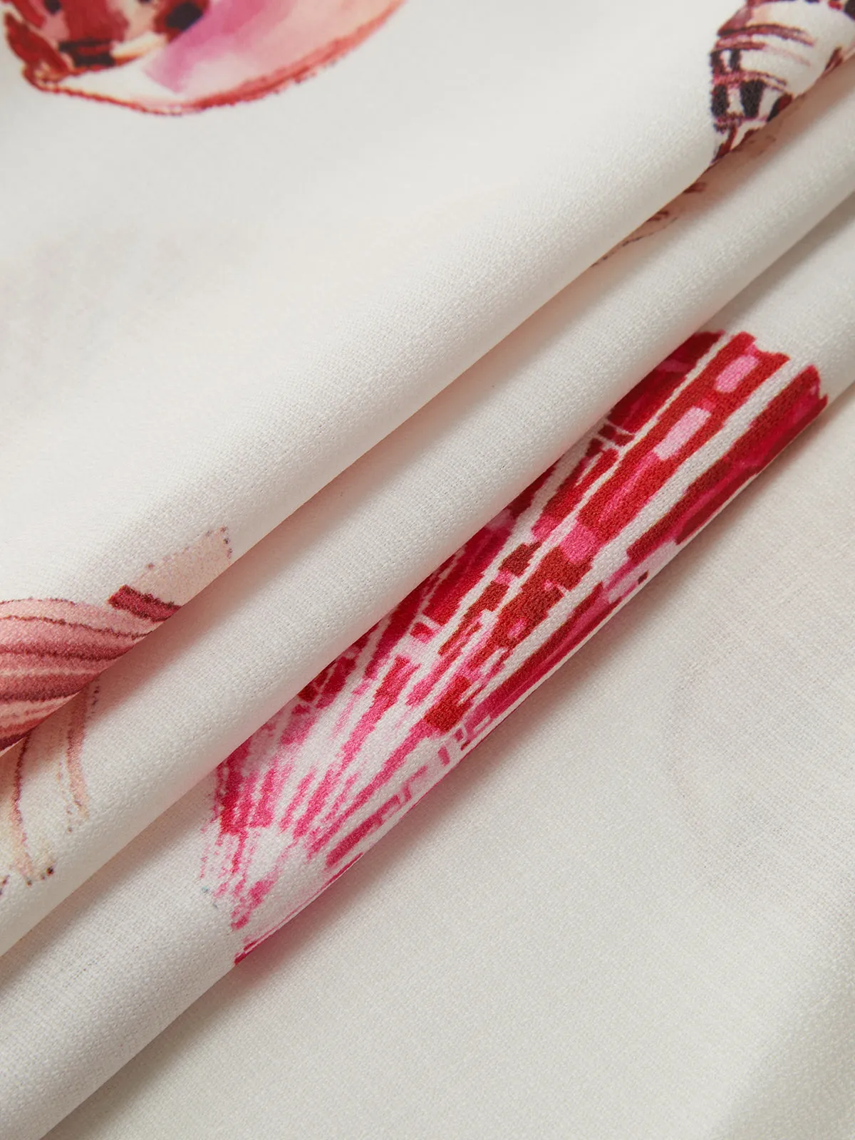 Print Shirred Adjustable Strap Dress sold by COMMENSE product image thumbnail 5