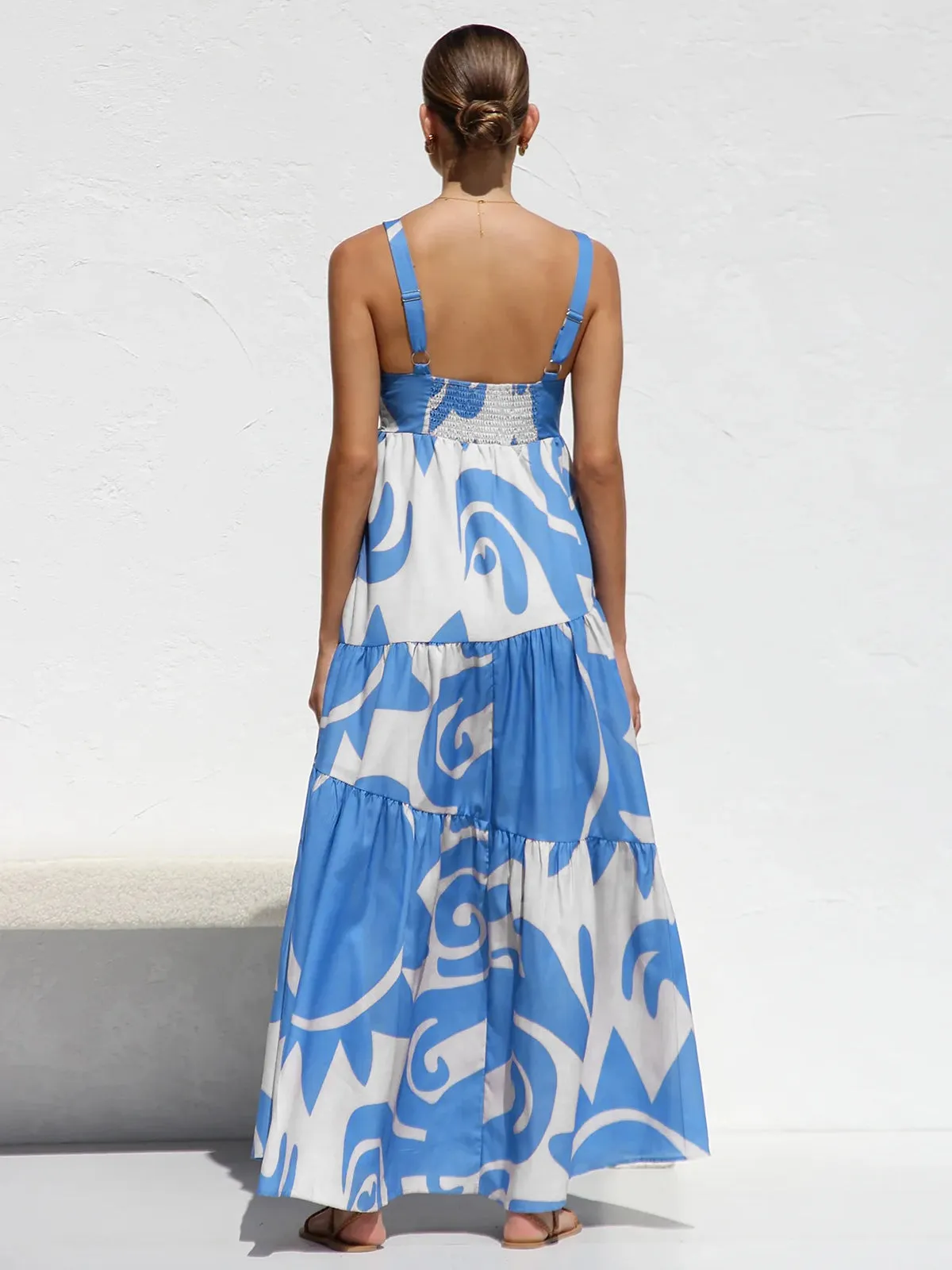 Sun Print Cami Long Dress sold by COMMENSE product image thumbnail 4