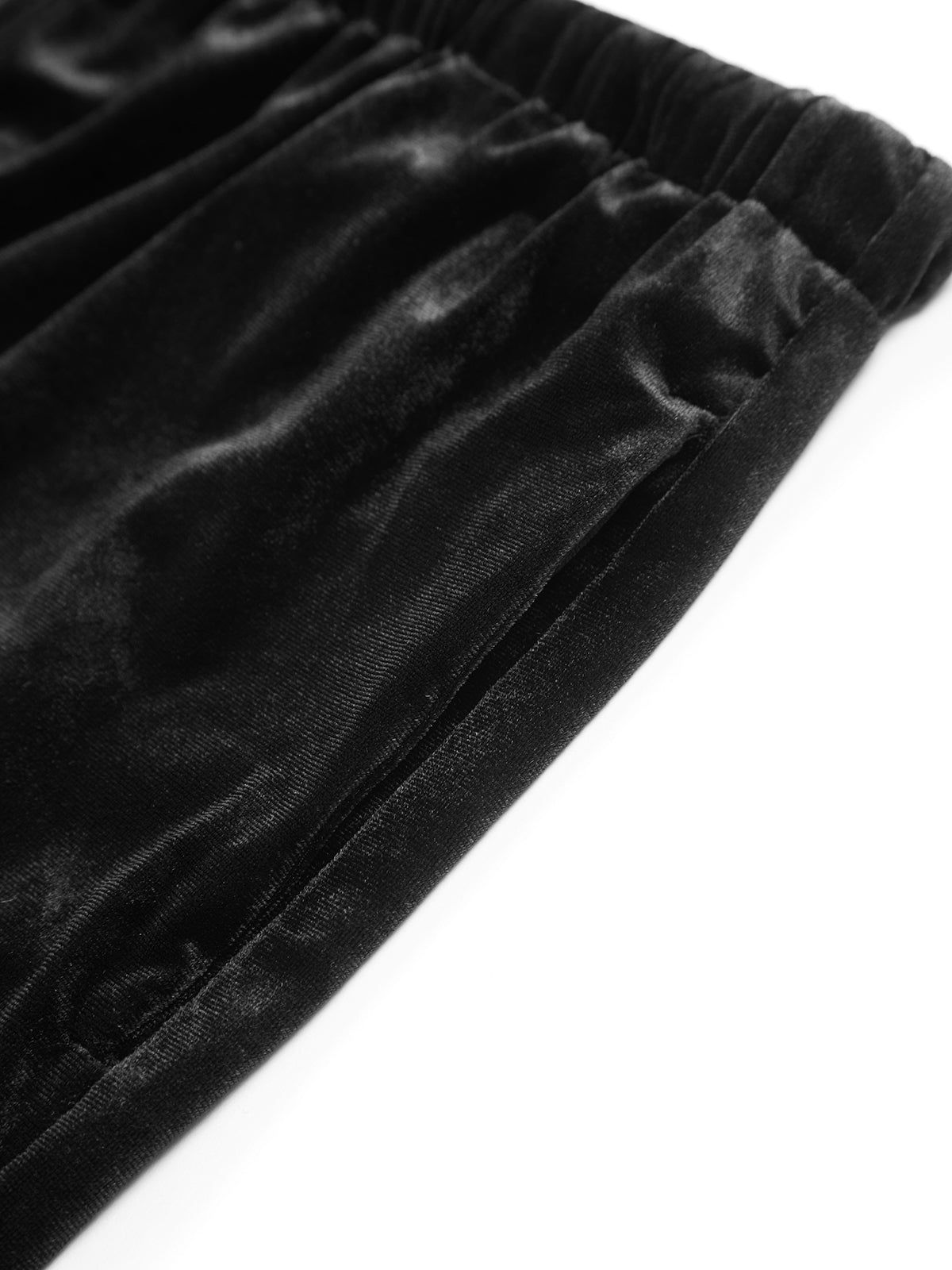 Solid Velvet Straight Leg Pants sold by COMMENSE product image thumbnail 2