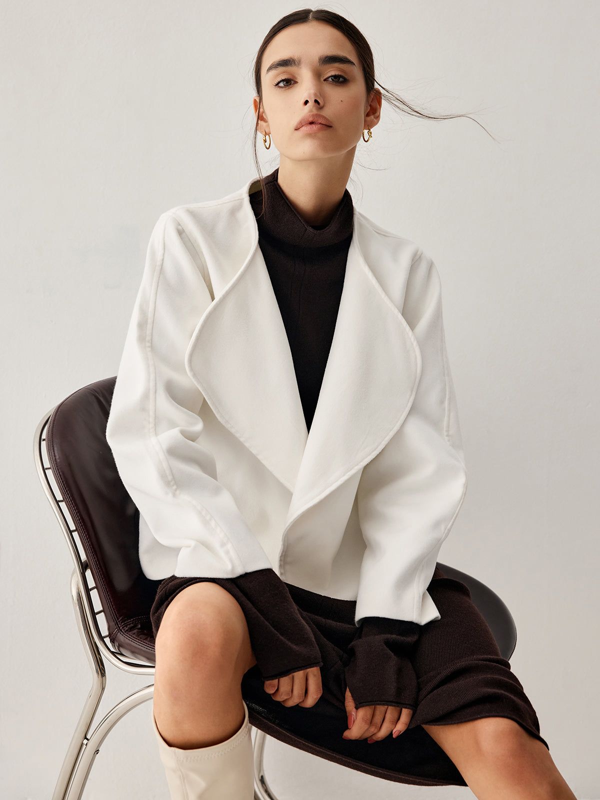 Leisure Open Collar Kimono Coat sold by COMMENSE product image thumbnail 2