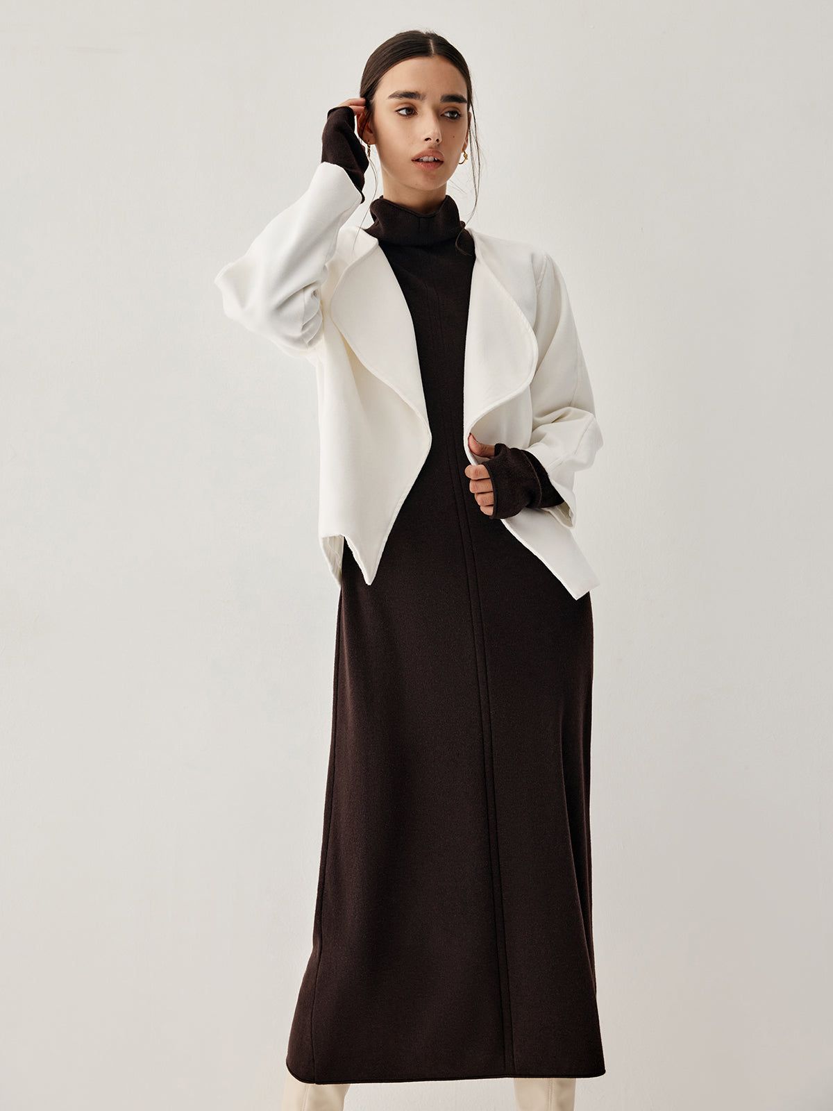 Leisure Open Collar Kimono Coat sold by COMMENSE product image thumbnail 3