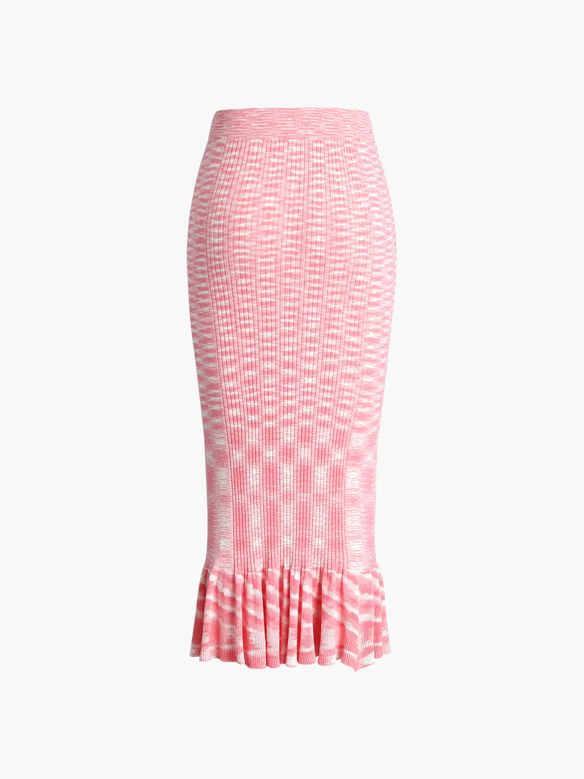 Colorblock Knit Mermaid Maxi Skirt sold by COMMENSE product image thumbnail 2