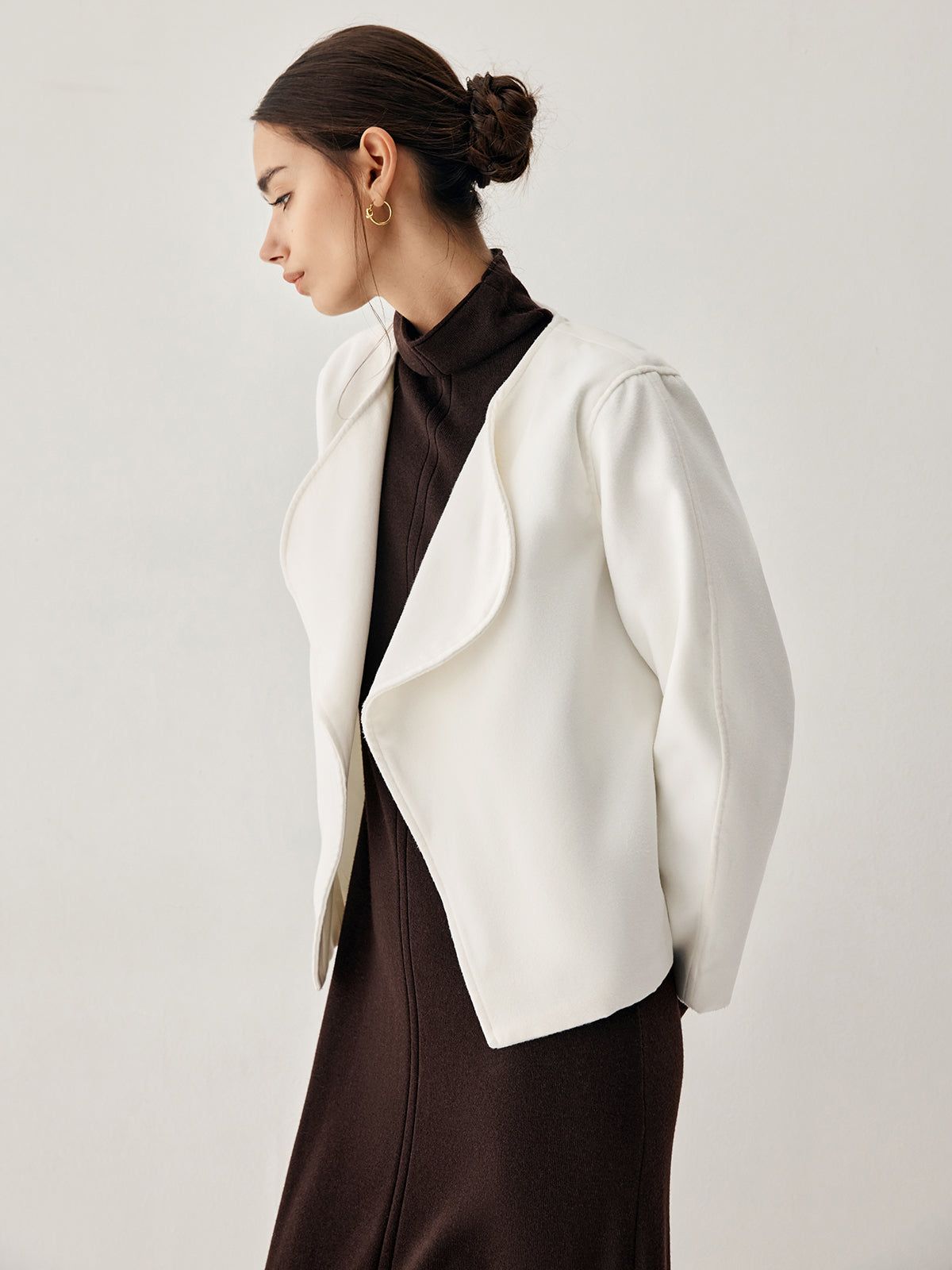 Leisure Open Collar Kimono Coat sold by COMMENSE product image thumbnail 4